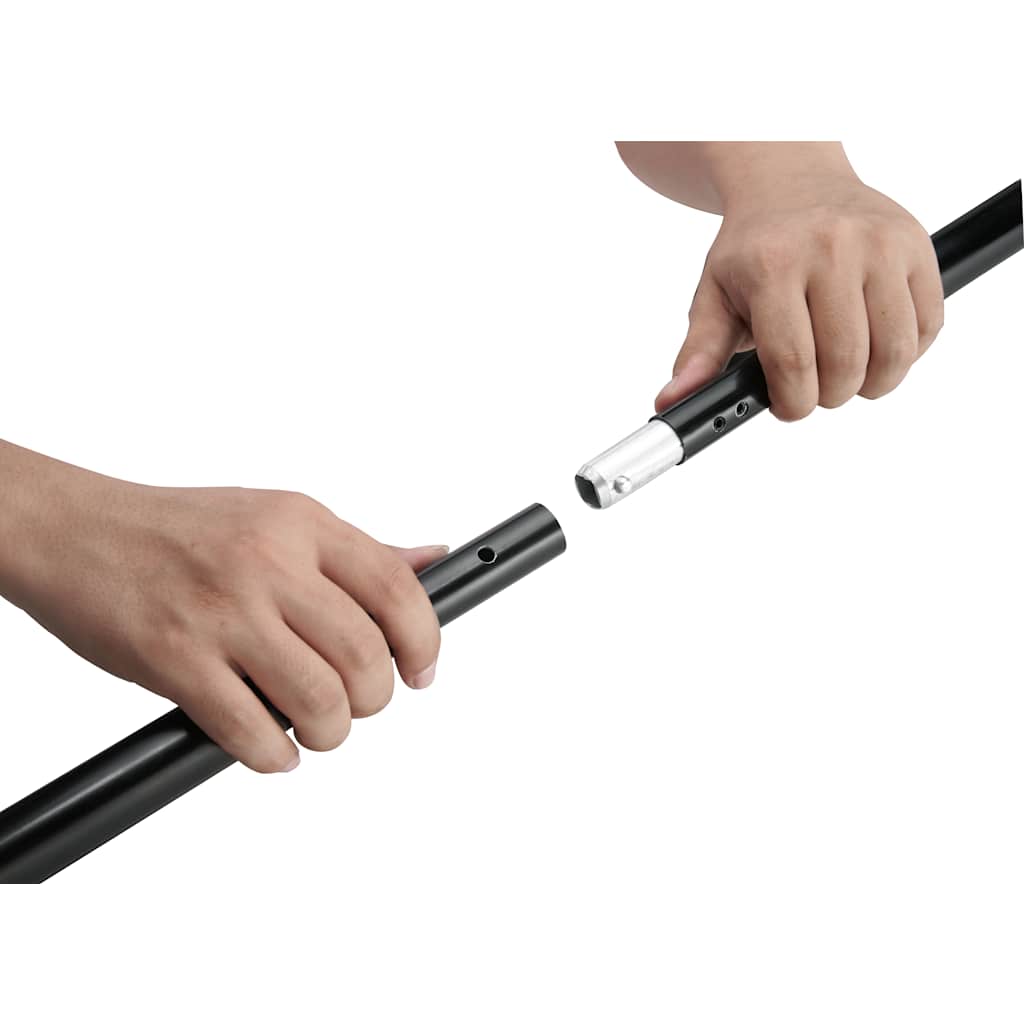 160071 vidaXL Telescopic Background Support System + White Backdrop 3 x 5 m