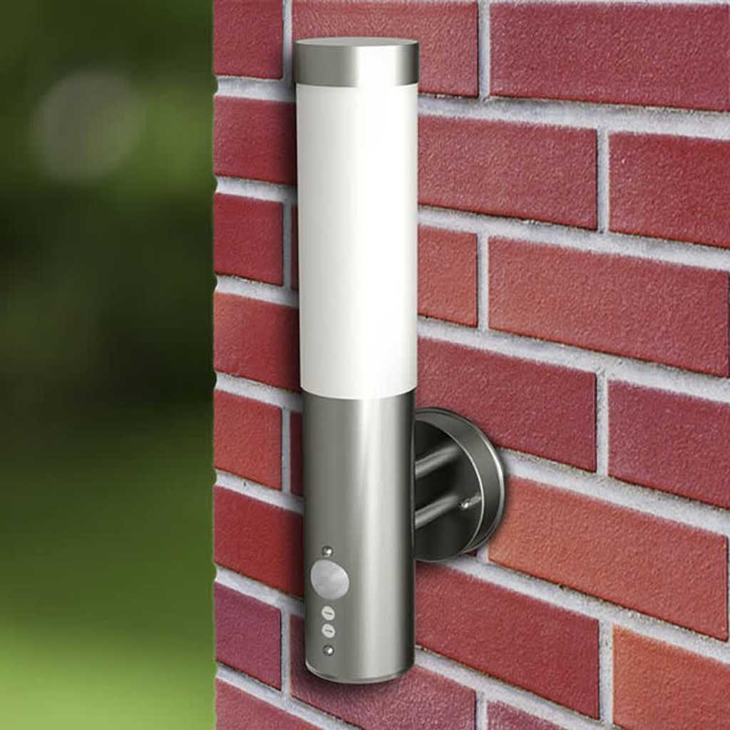 Outdoor Wall Lamps 2 pcs with Motion Detector Stainless Steel