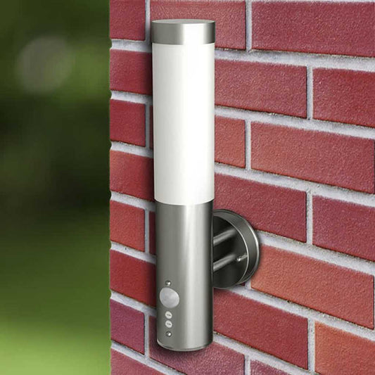 Outdoor Wall Lamps 2 pcs with Motion Detector Stainless Steel