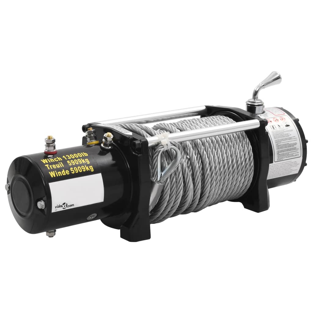 vidaXL Electric Winch 12 V 13000 lbs