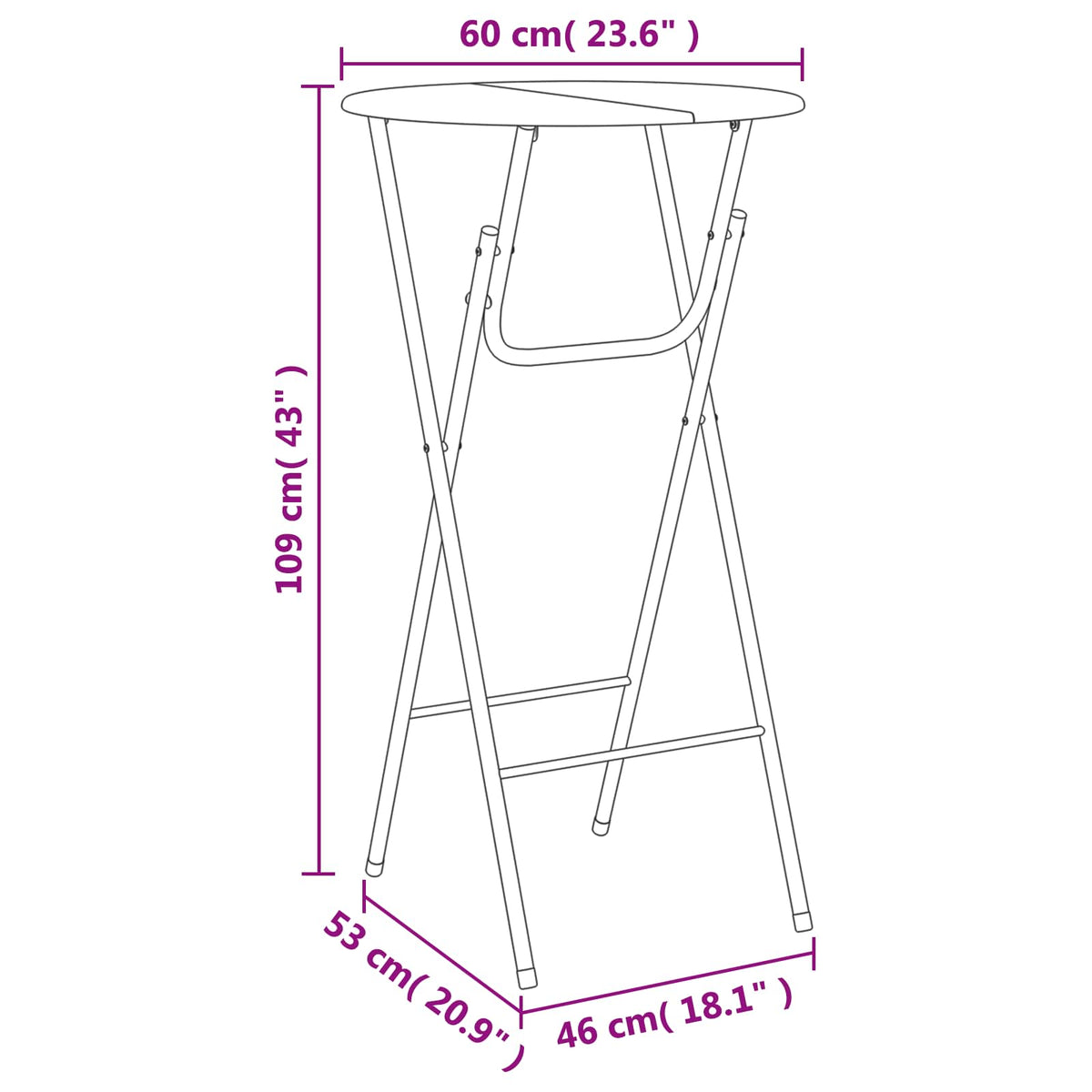Bar Tables 4 pcs with MDF Tabletop White