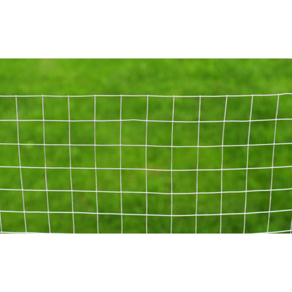 vidaXL Mesh Fence Galvanised Steel Square 1x25 m Silver