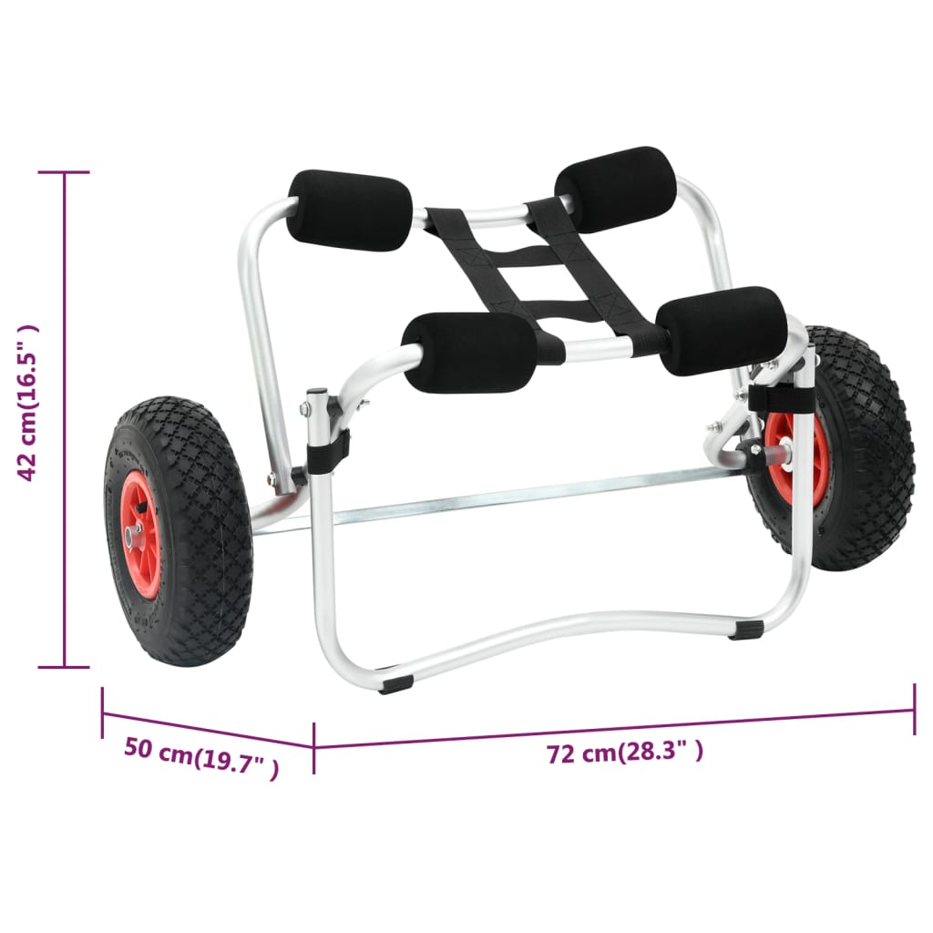 vidaXL Kayak Trolley Aluminium