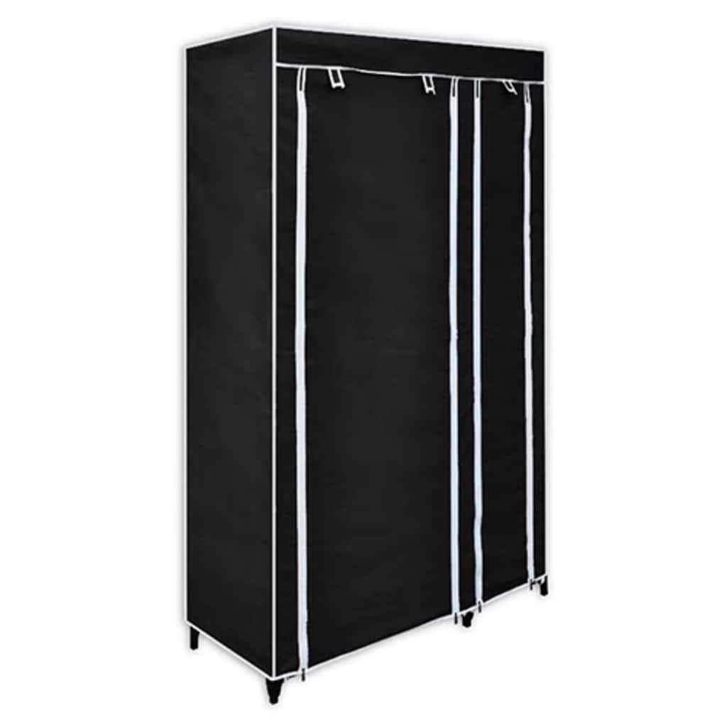 Folding Wardrobe Black 110x45x175 cm