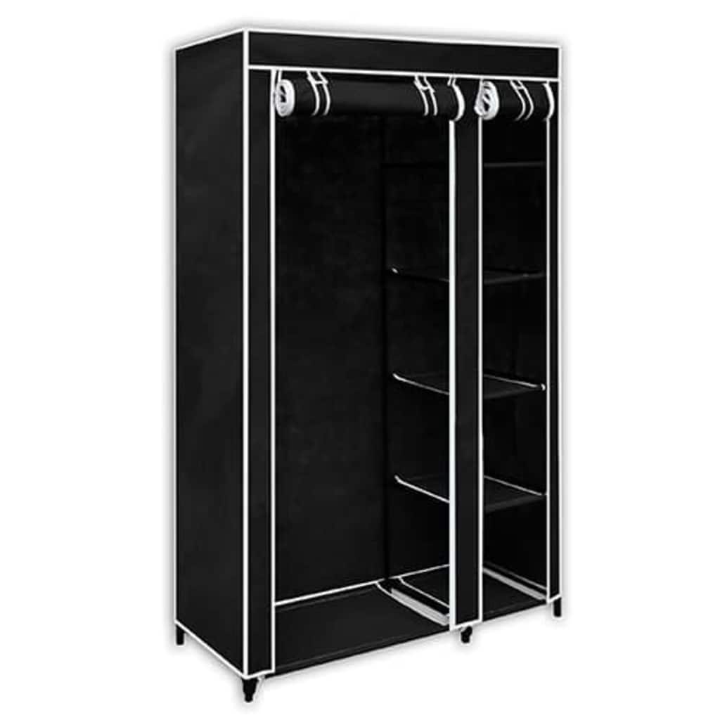 Folding Wardrobe Black 110x45x175 cm