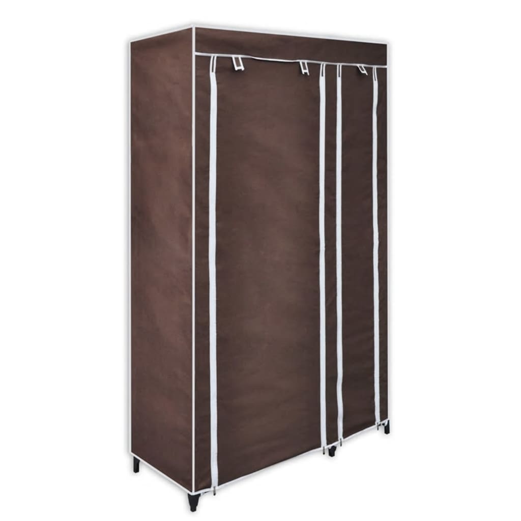 vidaXL Fabric Wardrobes 2 pcs Brown