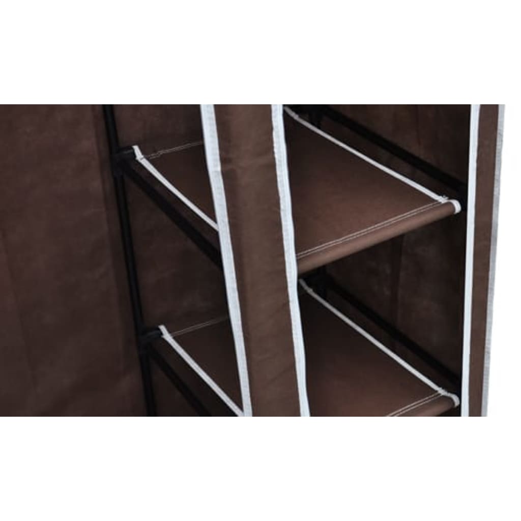 vidaXL Fabric Wardrobes 2 pcs Brown