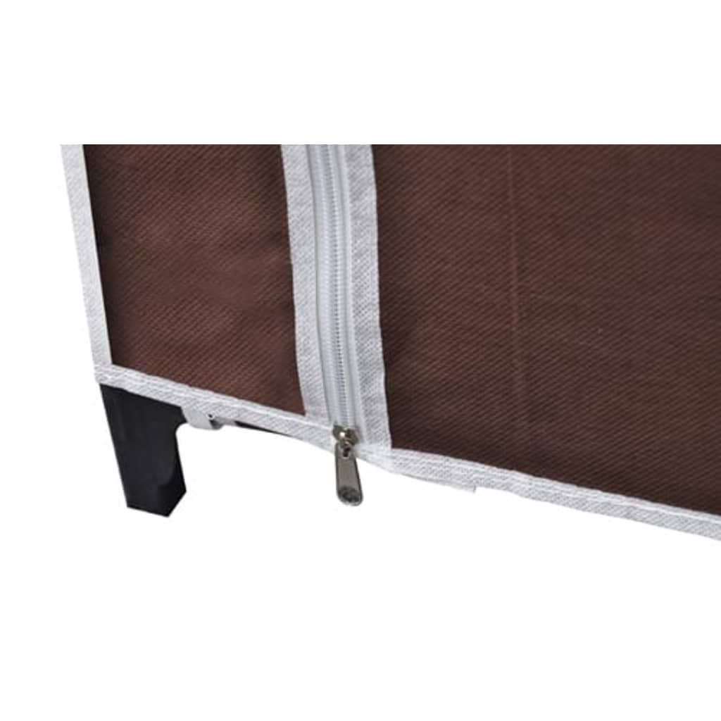 vidaXL Fabric Wardrobes 2 pcs Brown