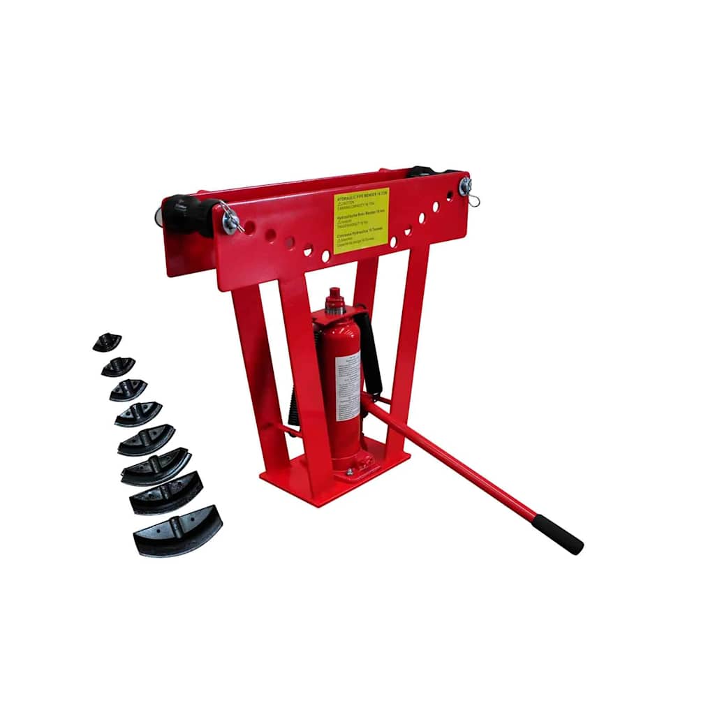140211 vidaXL 16-Ton Hydraulic Tube Rod Pipe Bender with 8 Dies
