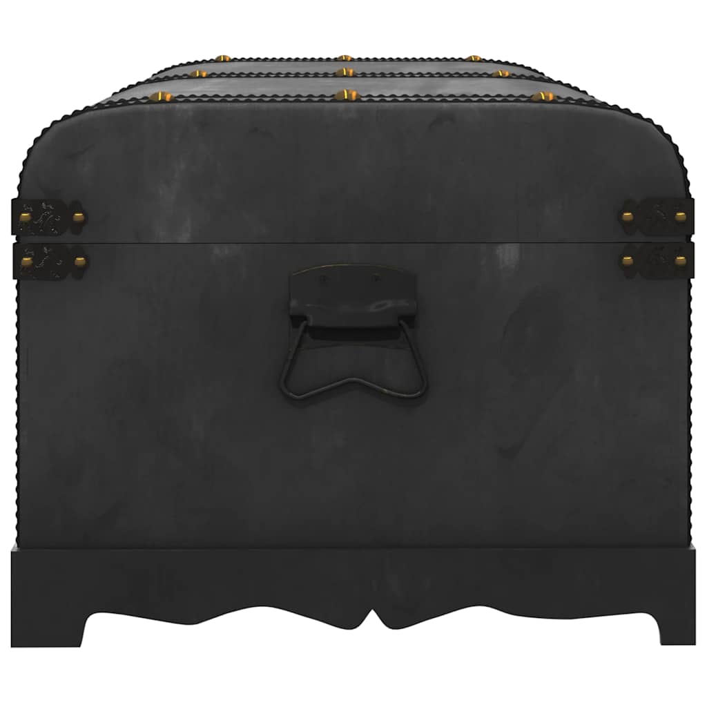60797 vidaXL Wooden Treasure Chest Large Black