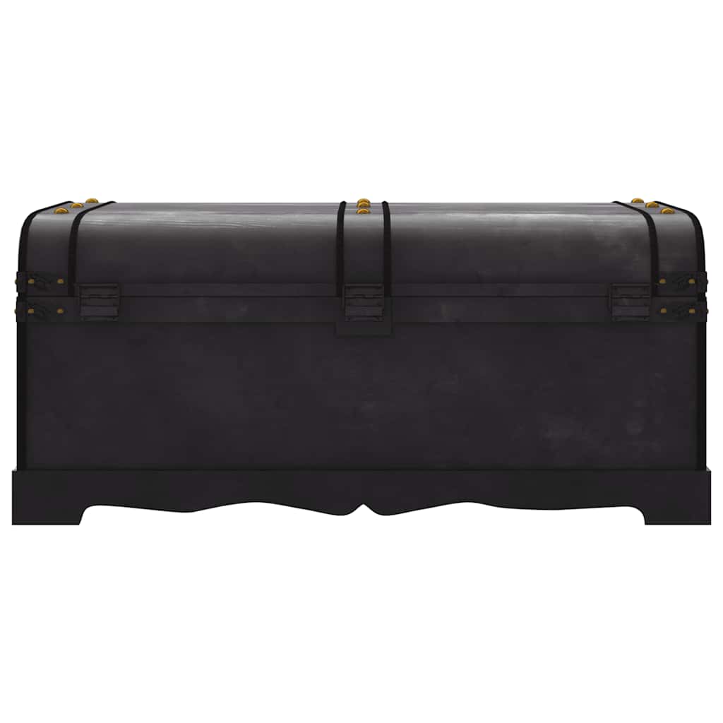 60797 vidaXL Wooden Treasure Chest Large Black