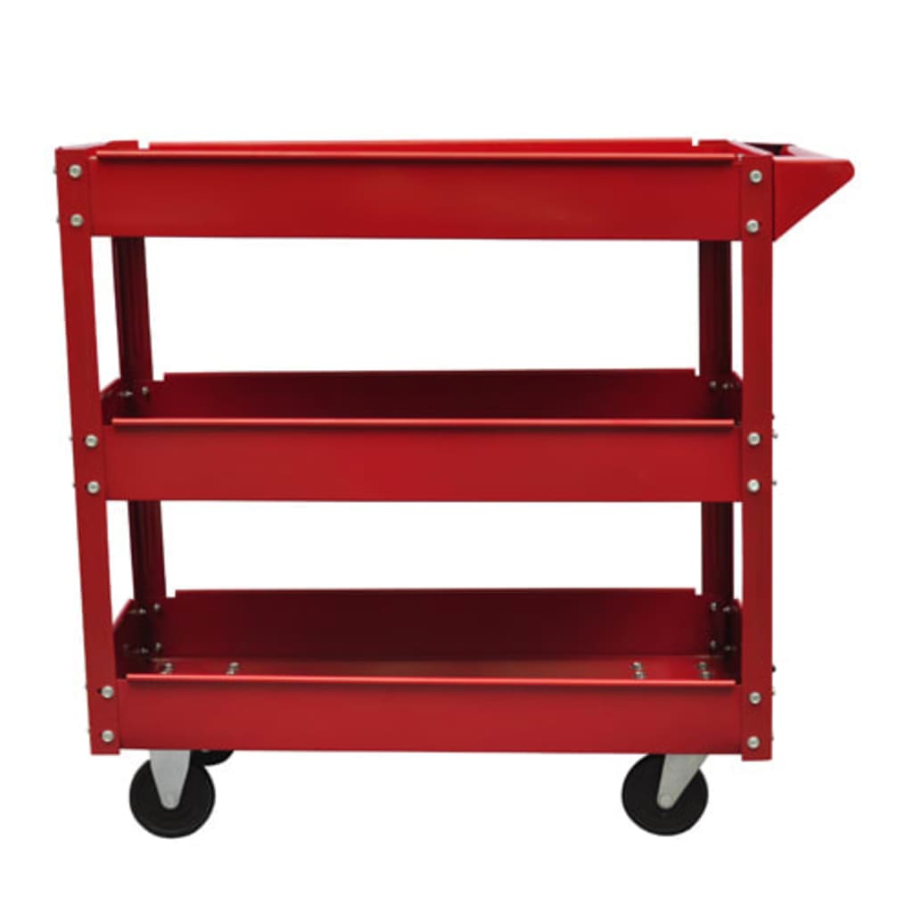 2 x Workshop Tool Trolley 100 kg 3 Shelves