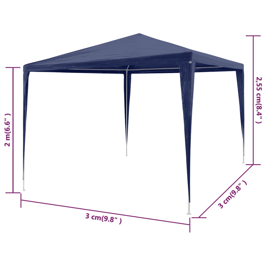 Tente de réception 3x3 Bleu