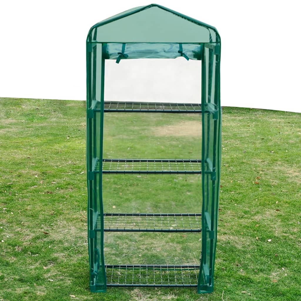 vidaXL Greenhouse with 4 Shelves