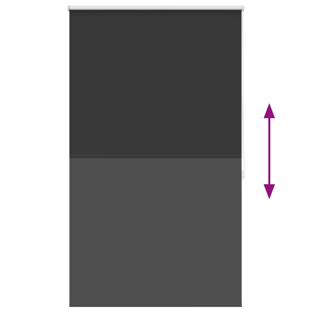 Roller blind blackout 84.4x175 cm Fabric Width 80 cm black