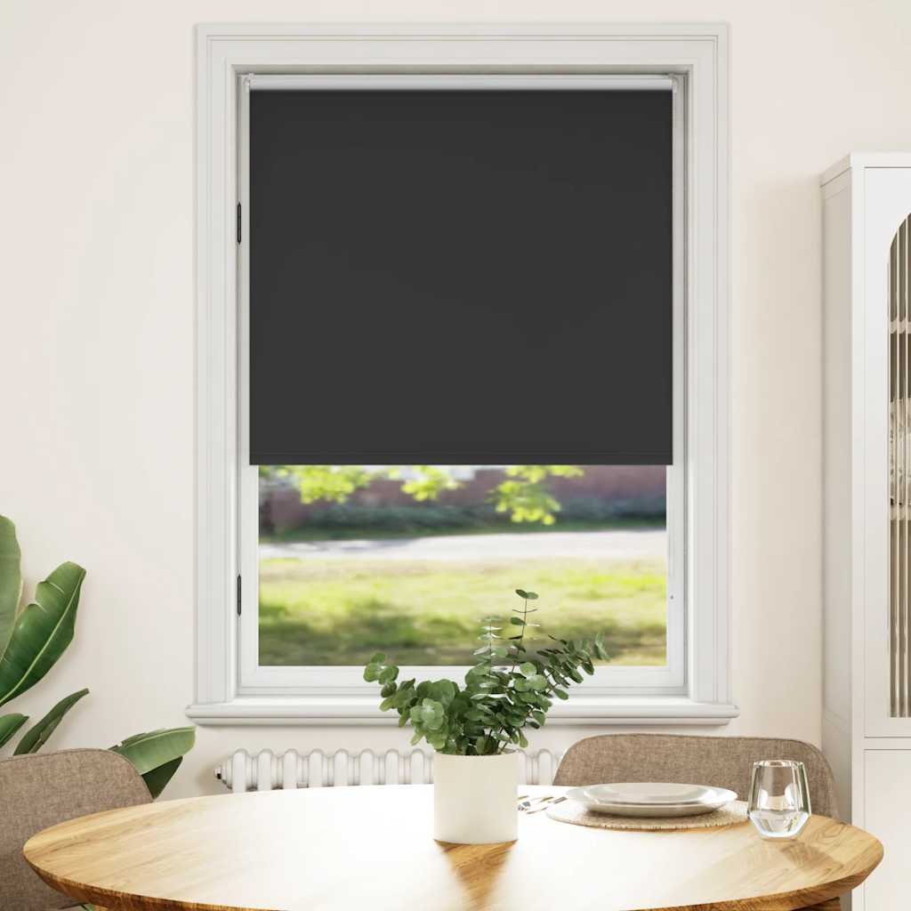 Roller blind blackout 84.4x175 cm Fabric Width 80 cm black
