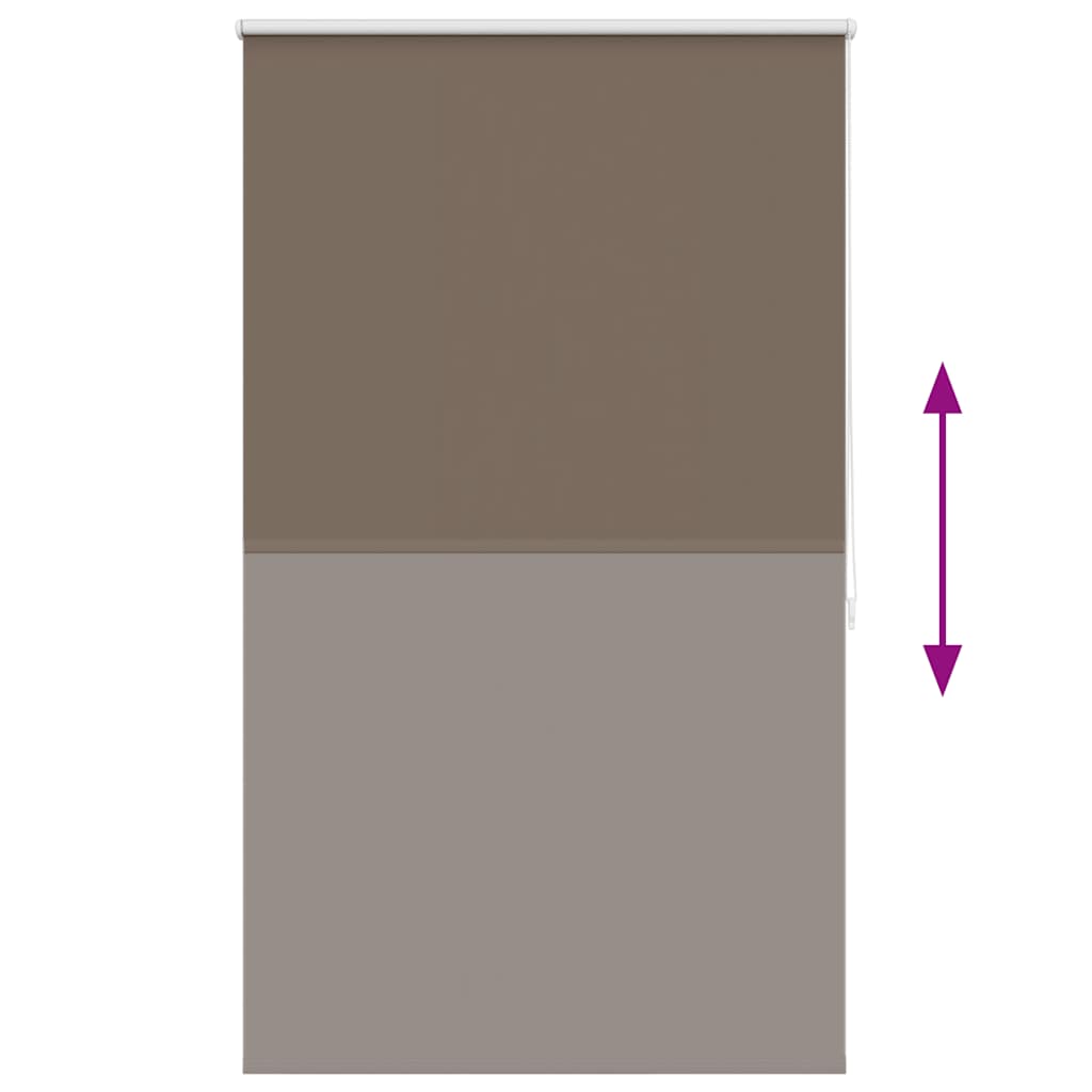 Roller blind blackout 124.4x175 cm Fabric Width 120 cm coffee