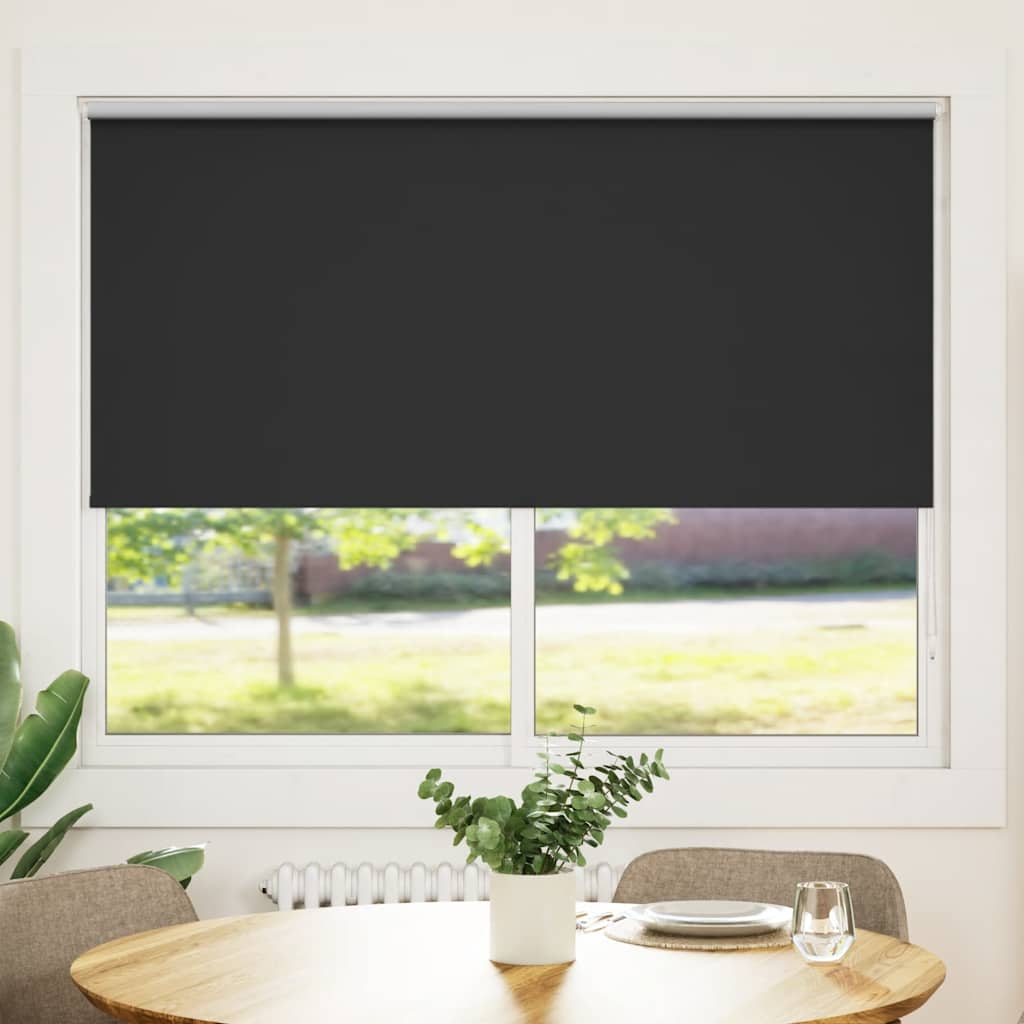 Roller blind blackout 164.4x175 cm Fabric Width 160 cm black