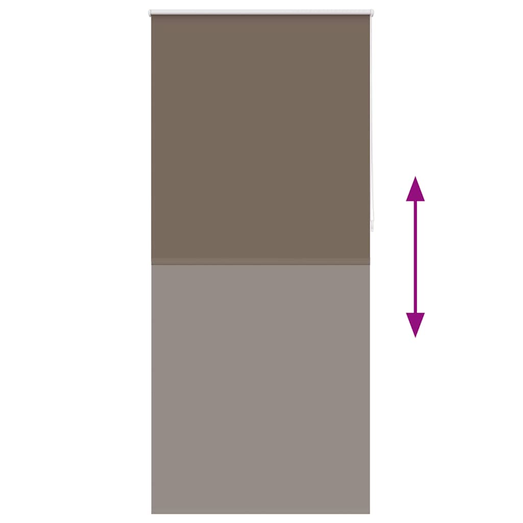 Roller blind blackout 84.4x230 cm Fabric Width 80 cm coffee