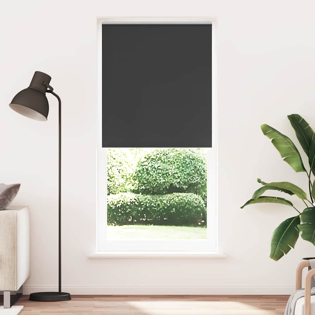 Roller blind blackout 124.4x230 cm Fabric Width 120 cm black