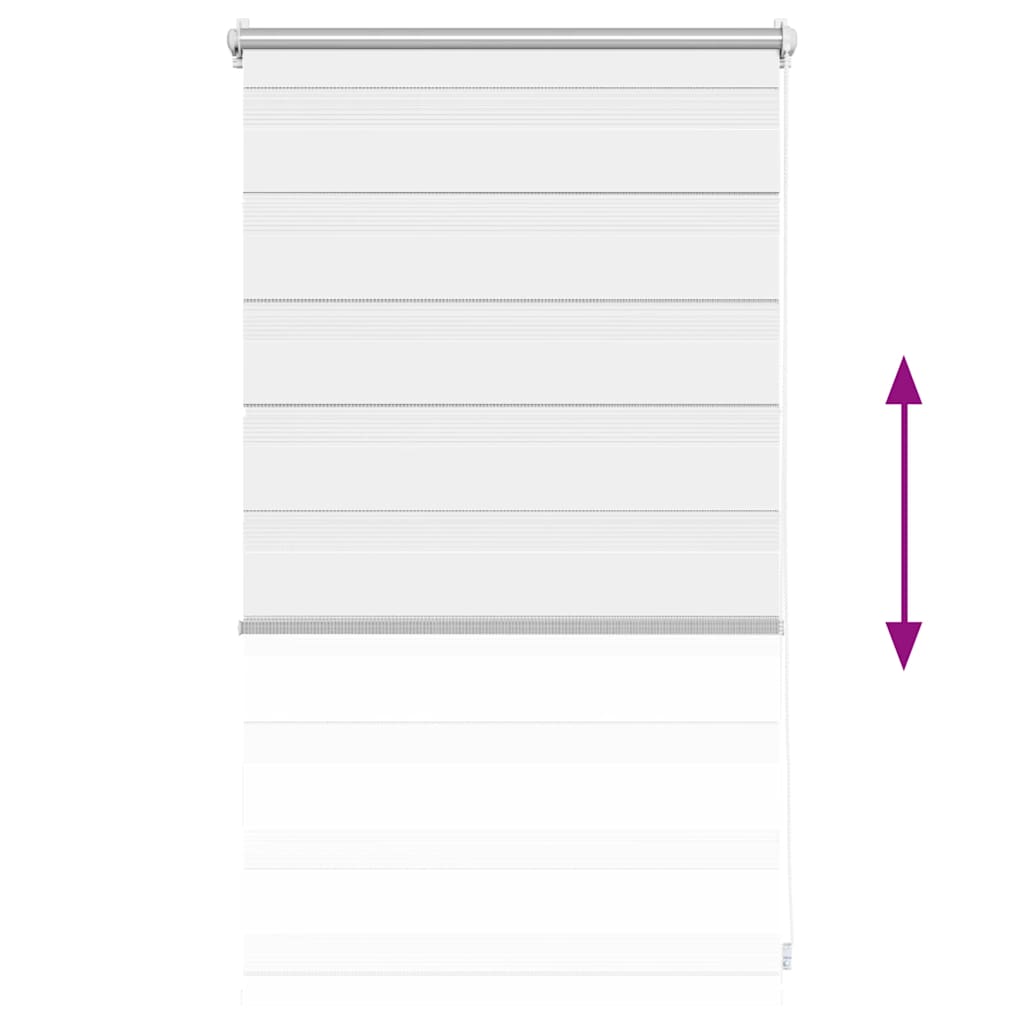 Zebra blind 50.9x100 cm Fabric Width 46.7 cm white