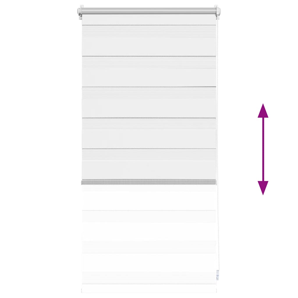 Zebra blind 40.9x100 cm Fabric Width 36.7 cm white