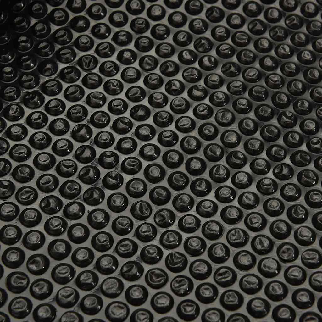 90340 vidaXL Floating Rectangular PE Solar Pool Film 6 x 4 m Black