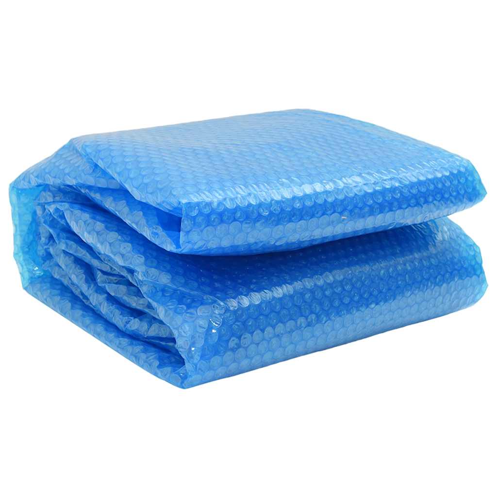90346 vidaXL Floating Round PE Solar Pool Film 455 cm Blue