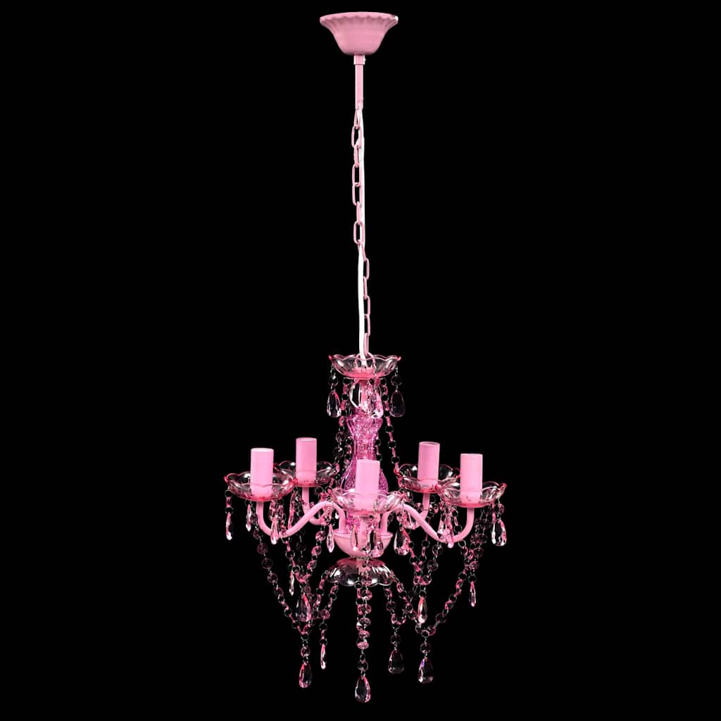 Artificial Crystal Glass Ceiling Light | Pink | Artificial Crystal Glass