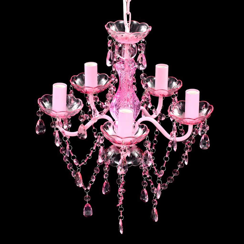 Artificial Crystal Glass Ceiling Light | Pink | Artificial Crystal Glass
