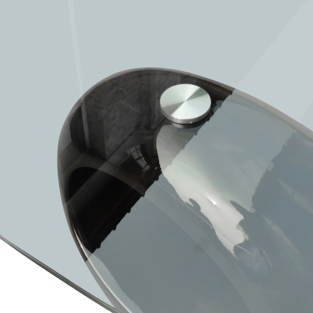 Coffee Table | High Gloss Black | Tempered glass, Fiberglass | Medium