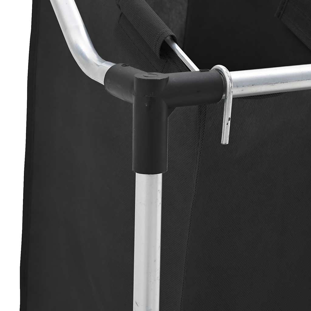 240367 vidaXL Laundry Sorter with 4 Bags Black Grey