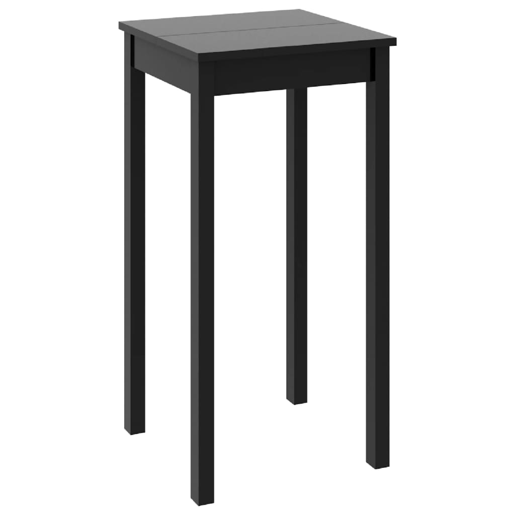 vidaXL Bar Table MDF Black 55x55x107 cm