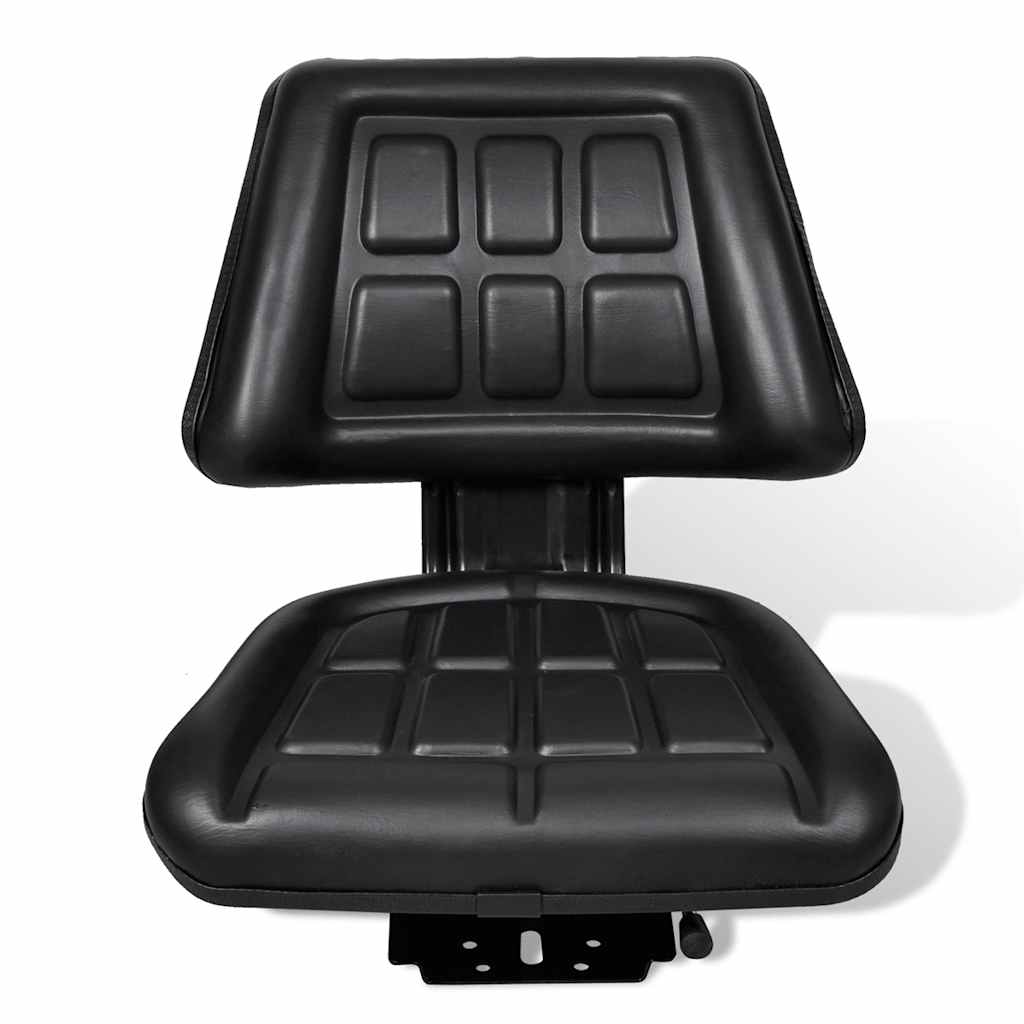 210156 vidaXL Tractor Seat with Backrest Black