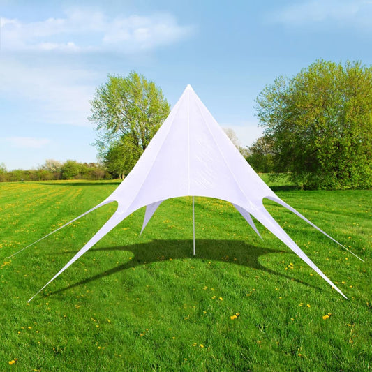 Garden Gazebo | White | Oxford fabric | Large | Foldable | Hexagonal