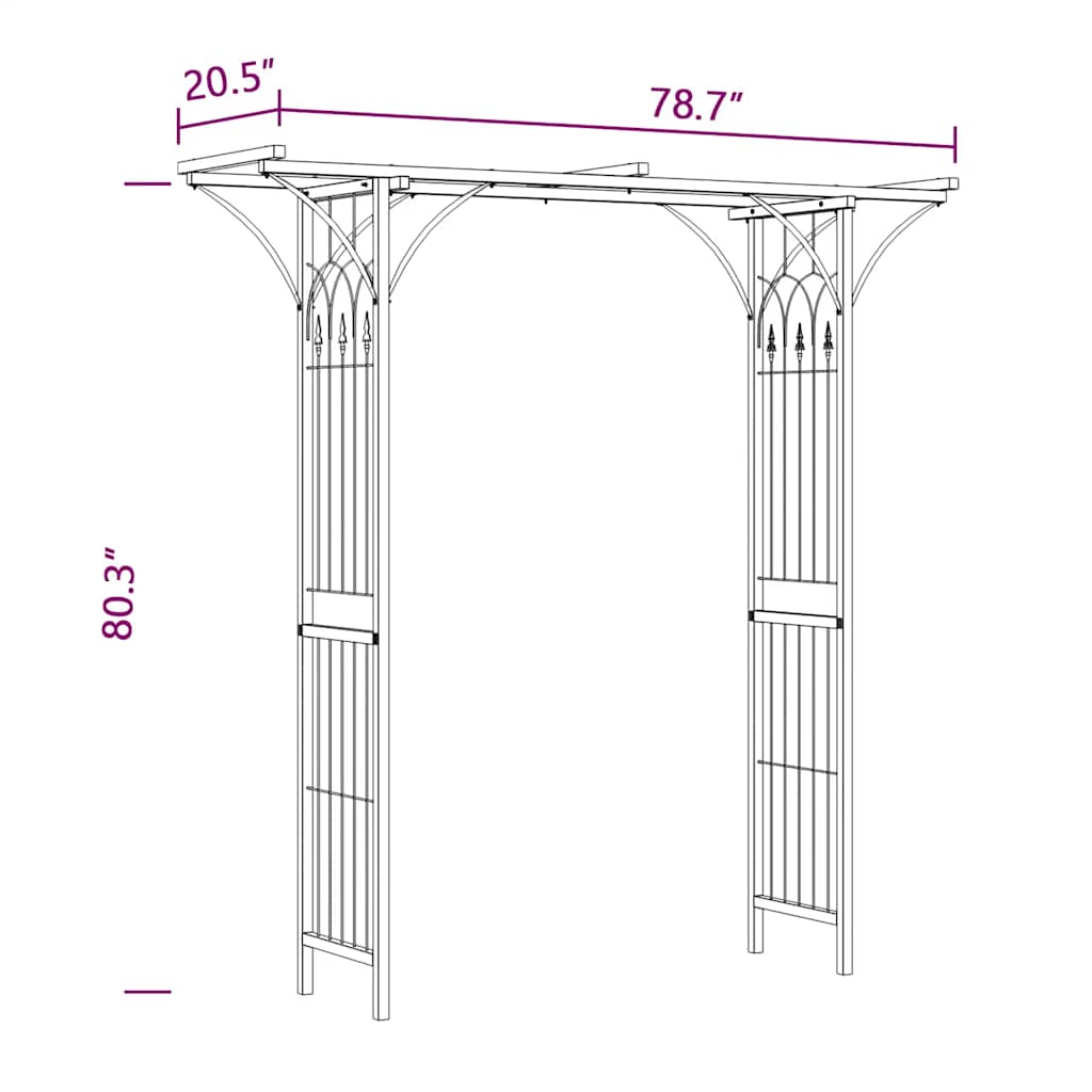 Garden Arch 200x52x204 cm