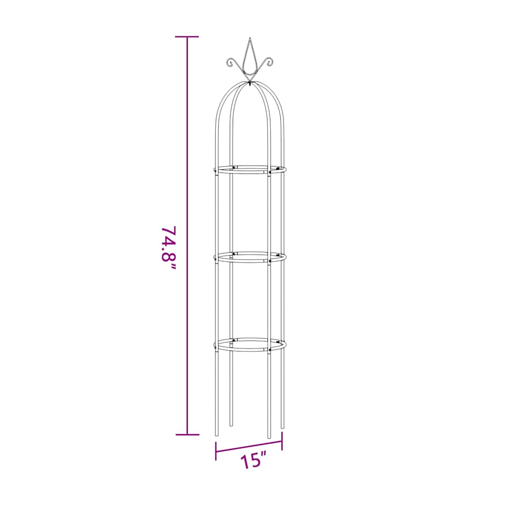 Garden Arch Tower 2 pcs