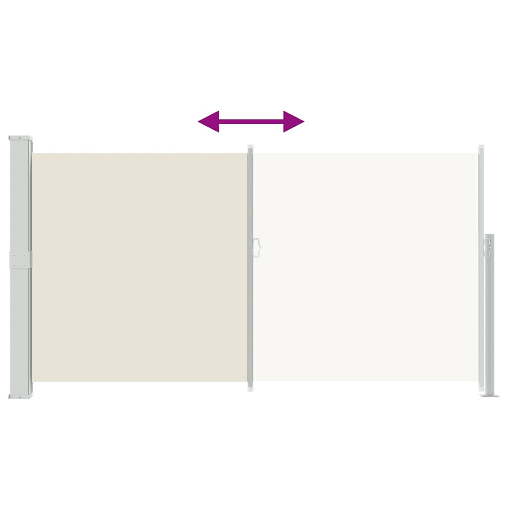 Side Awning | Cream | Polyester (Screen), Steel (Stand) | 160x300 cm