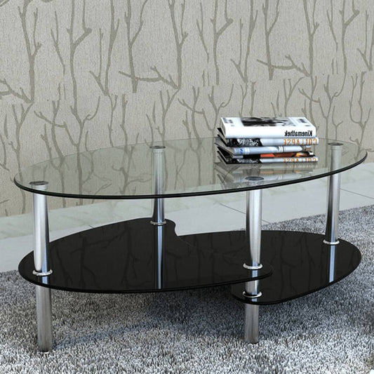 Coffee Table | Black | Tempered glass, Metal | Medium | Stylish Design
