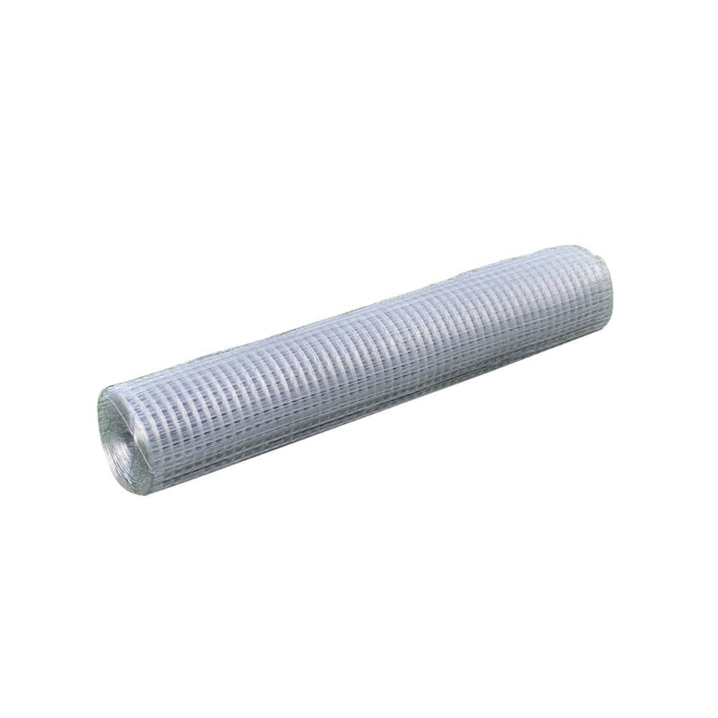 Chicken Wire Fence Galvanised Steel 25x1 m Silver