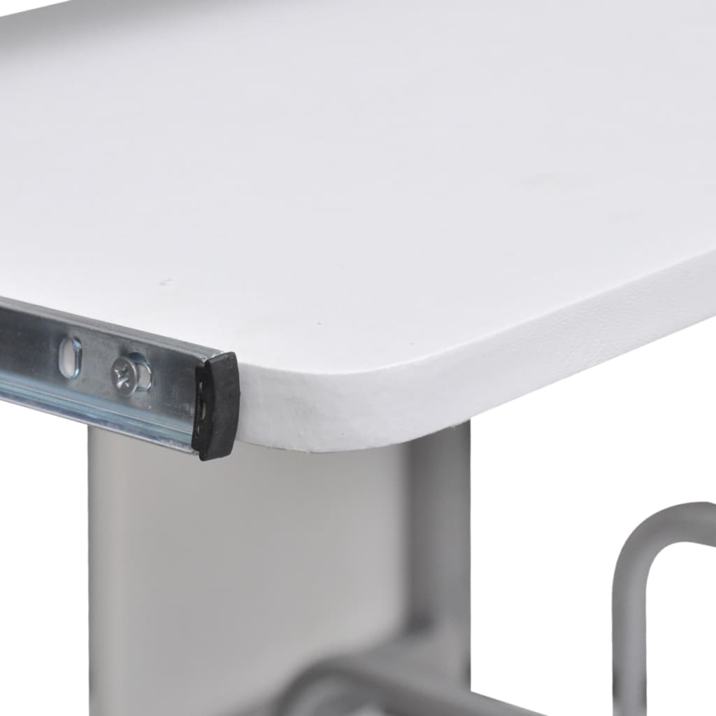 vidaXL Computer Desk with Pull-out Keyboard Tray White