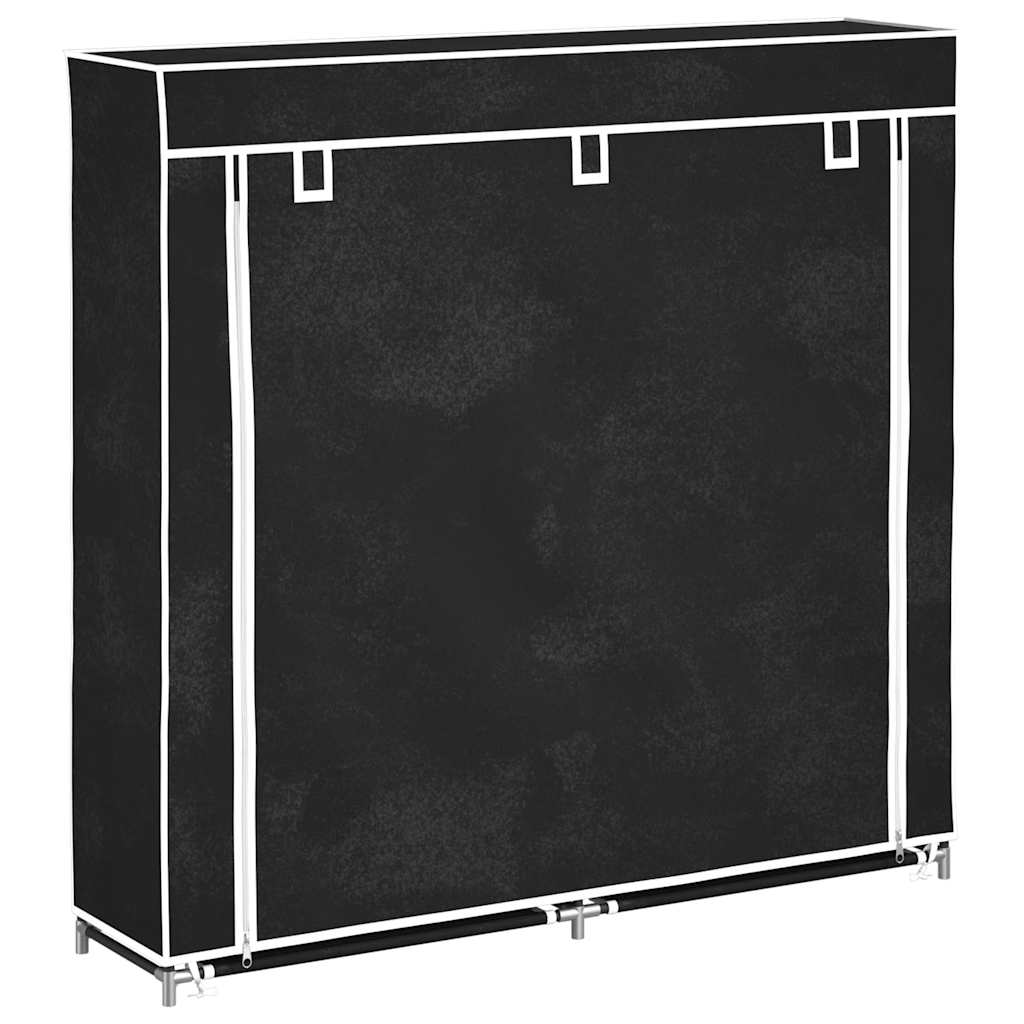 Shoe Rack | Black | Powder-coated steel, Polyethylene fabric