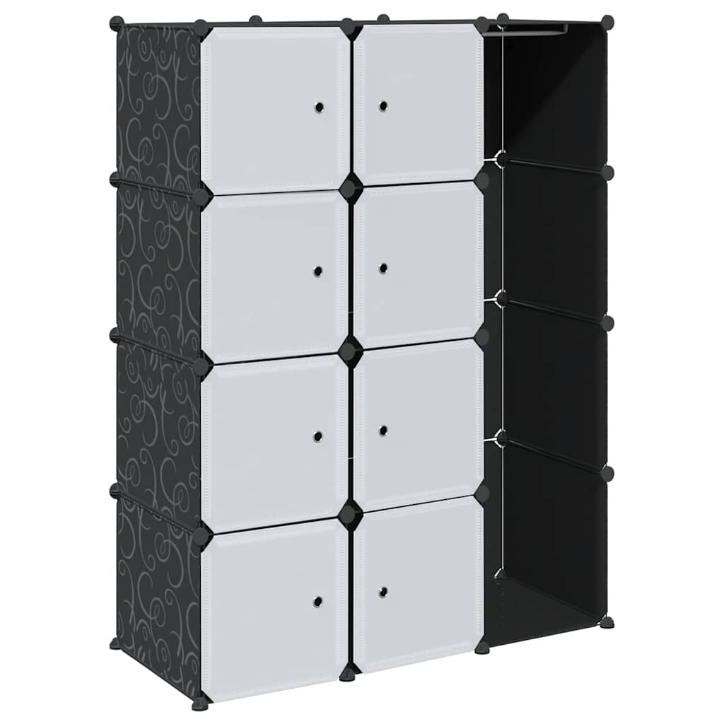 Modular Cabinet | Black and White | Plastic and Chromed Steel
