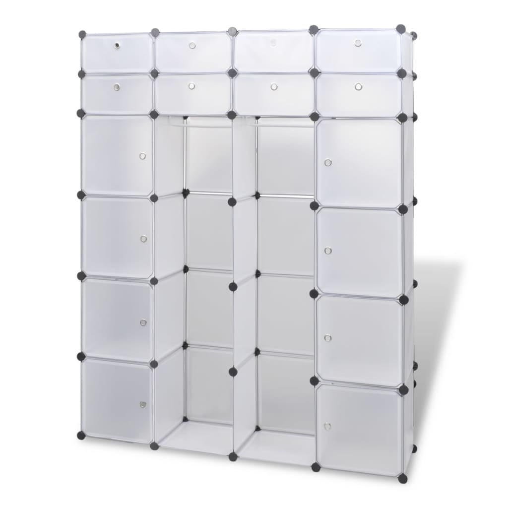 vidaXL Modular Cabinet 18 Compartments White 37x146x180.5 cm