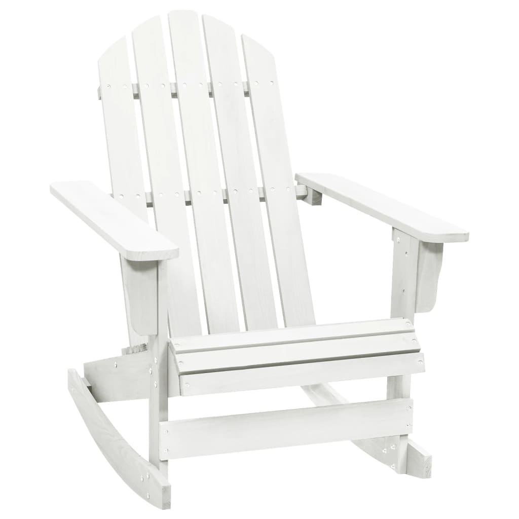 vidaXL Garden Rocking Chair Wood White