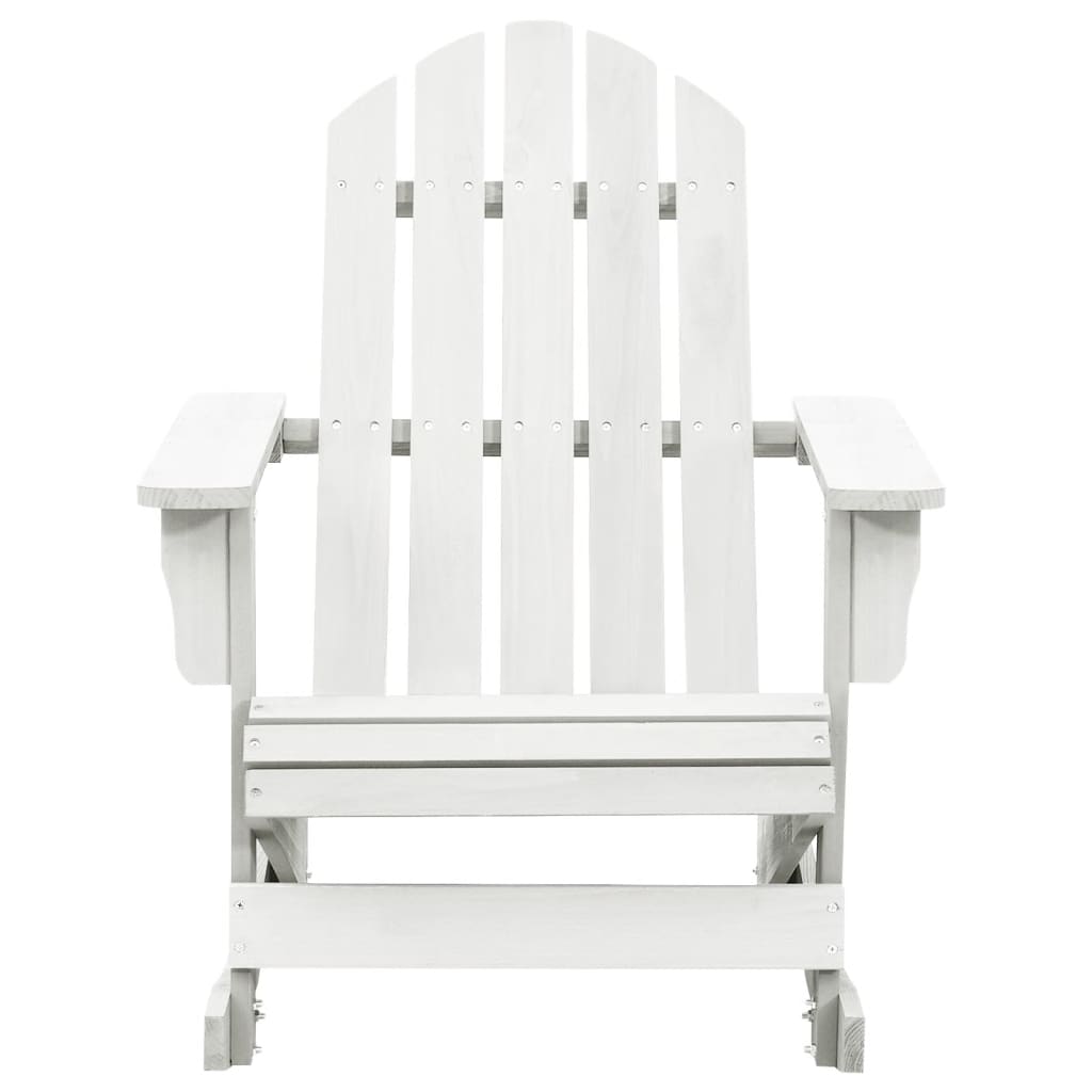 vidaXL Garden Rocking Chair Wood White