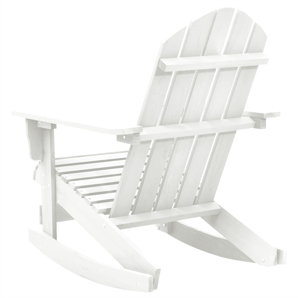 vidaXL Garden Rocking Chair Wood White