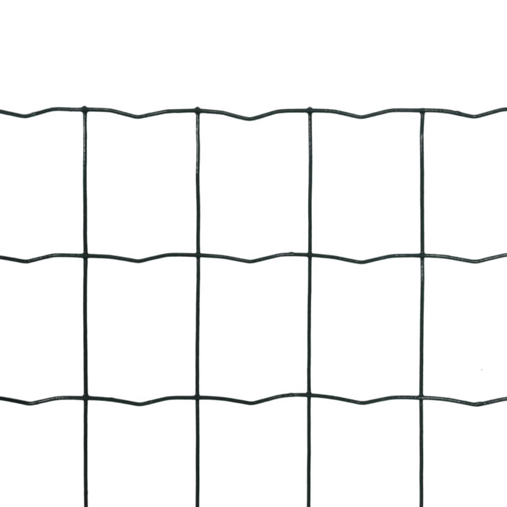 vidaXL Euro Fence Steel 10x1.0 m Green