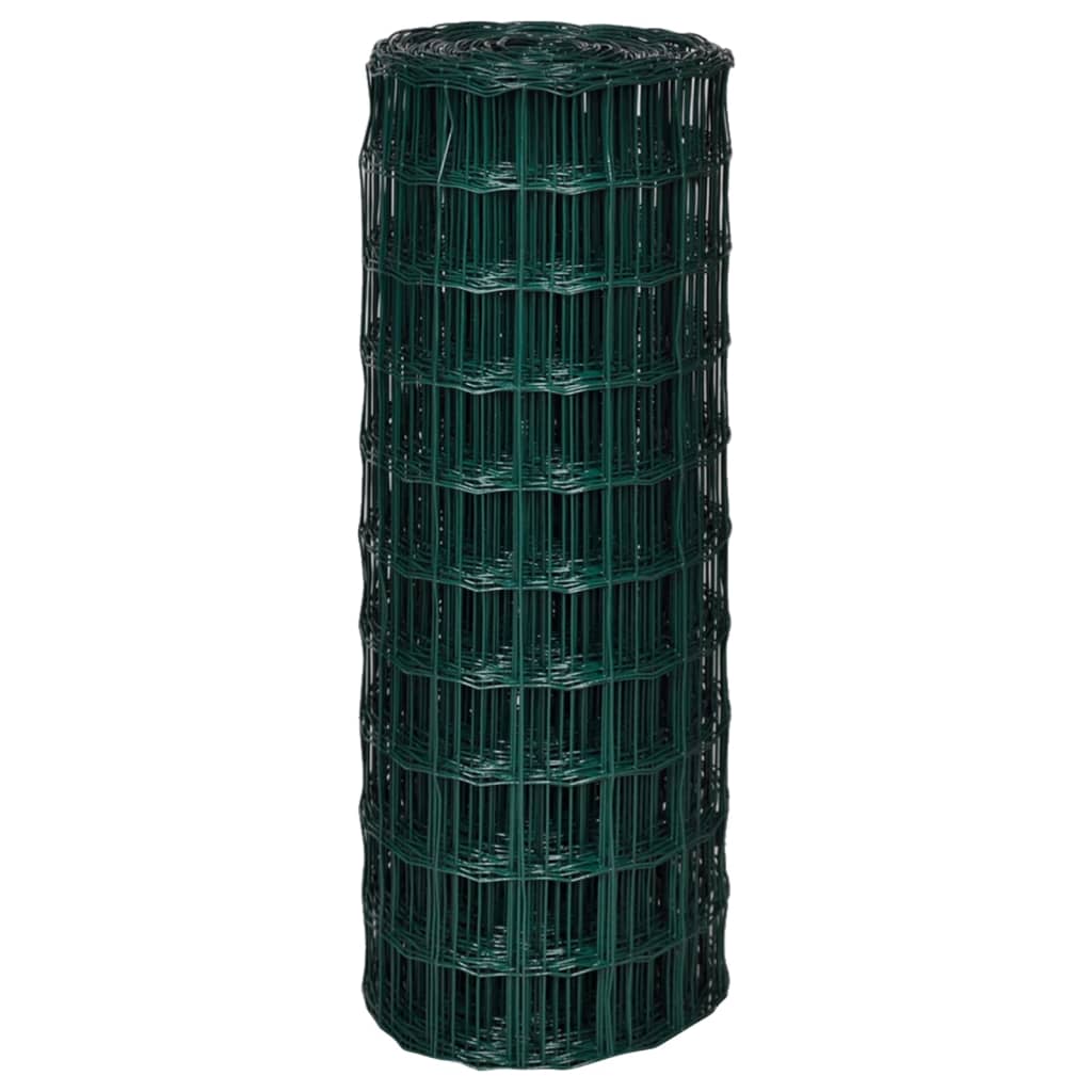 vidaXL Euro Fence Steel 10x1.0 m Green