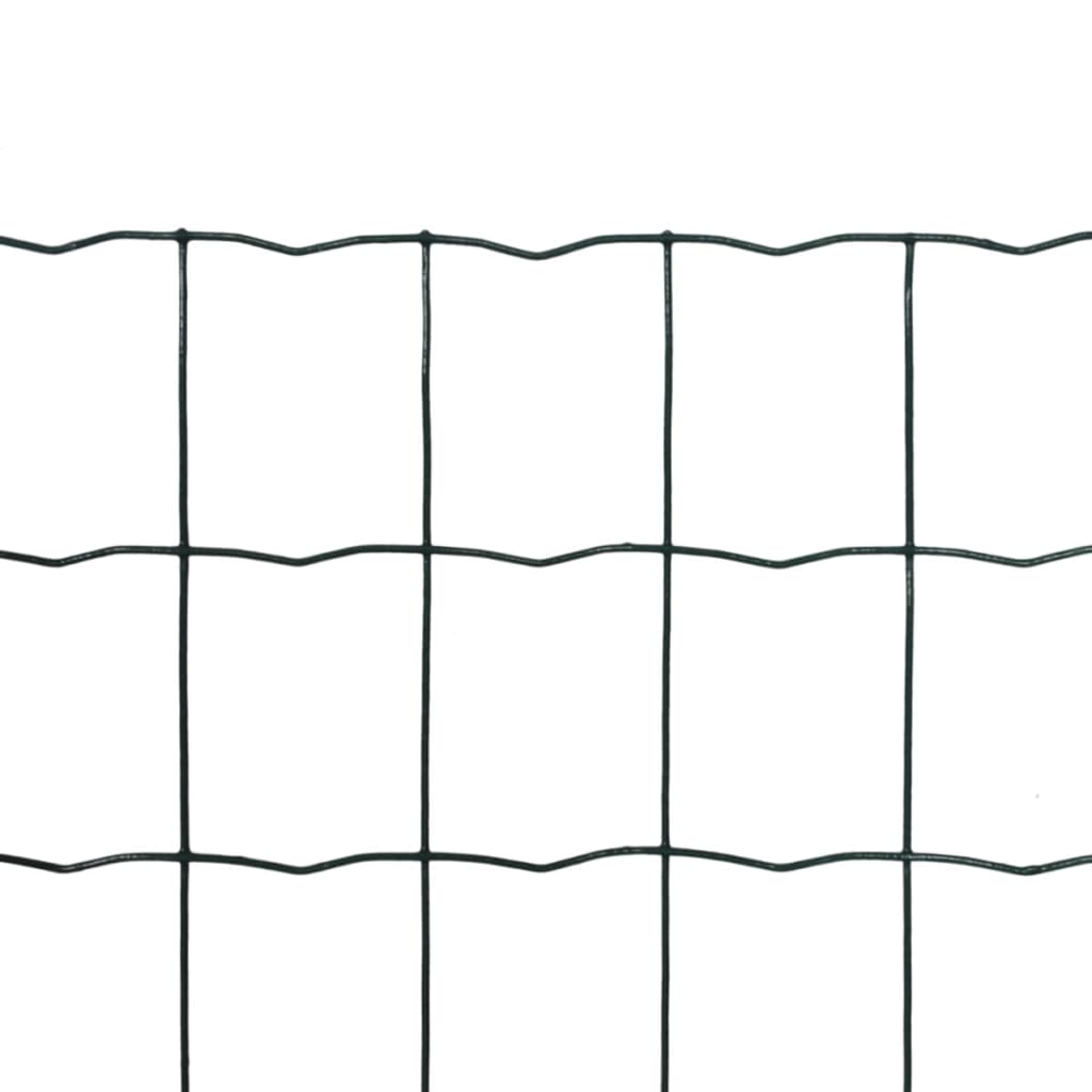 vidaXL Euro Fence Steel 10x1.2 m Green